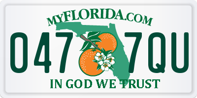 FL license plate 0477QU