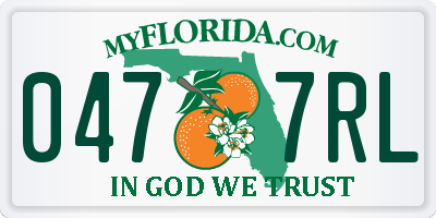 FL license plate 0477RL