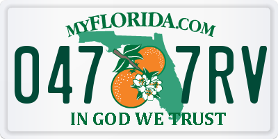 FL license plate 0477RV