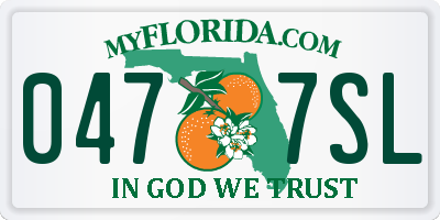 FL license plate 0477SL