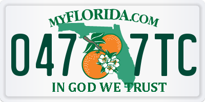 FL license plate 0477TC