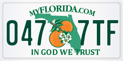 FL license plate 0477TF