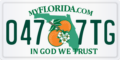 FL license plate 0477TG