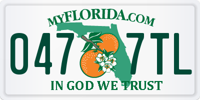 FL license plate 0477TL