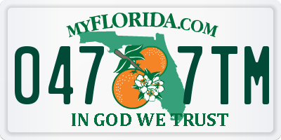 FL license plate 0477TM