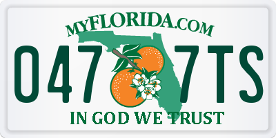 FL license plate 0477TS