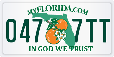 FL license plate 0477TT