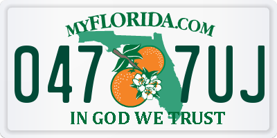 FL license plate 0477UJ