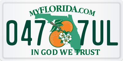 FL license plate 0477UL