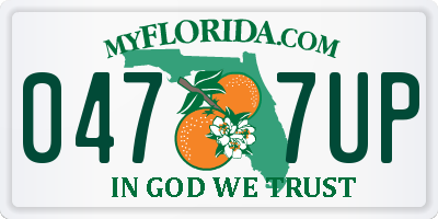 FL license plate 0477UP