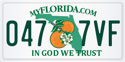 FL license plate 0477VF