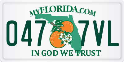 FL license plate 0477VL