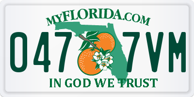 FL license plate 0477VM