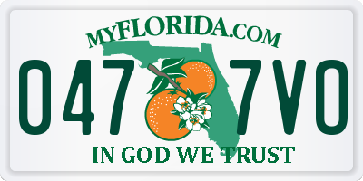 FL license plate 0477VO