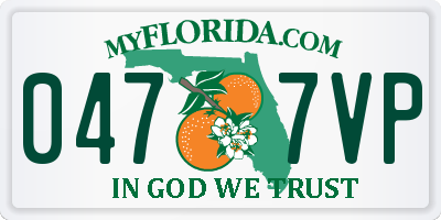 FL license plate 0477VP