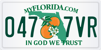 FL license plate 0477VR