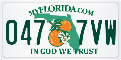 FL license plate 0477VW