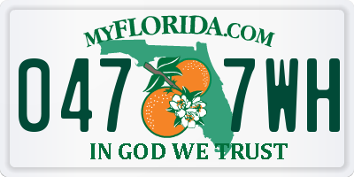 FL license plate 0477WH