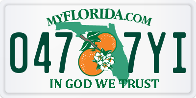 FL license plate 0477YI