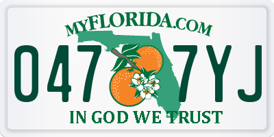 FL license plate 0477YJ