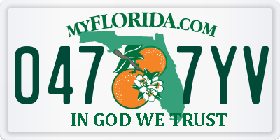 FL license plate 0477YV