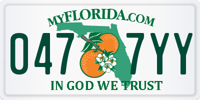 FL license plate 0477YY