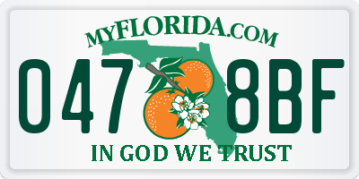 FL license plate 0478BF