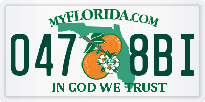 FL license plate 0478BI