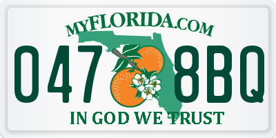 FL license plate 0478BQ