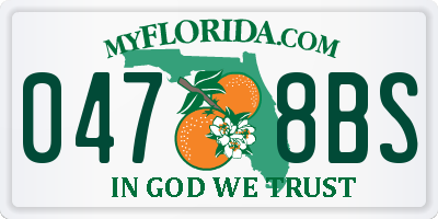 FL license plate 0478BS