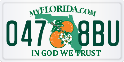 FL license plate 0478BU