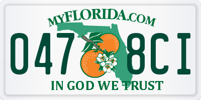 FL license plate 0478CI