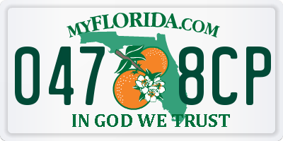 FL license plate 0478CP