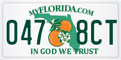 FL license plate 0478CT