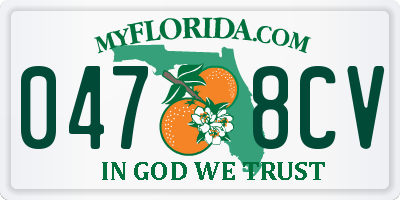 FL license plate 0478CV