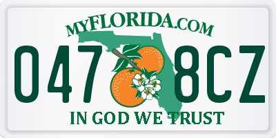 FL license plate 0478CZ