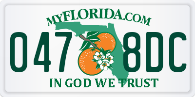 FL license plate 0478DC