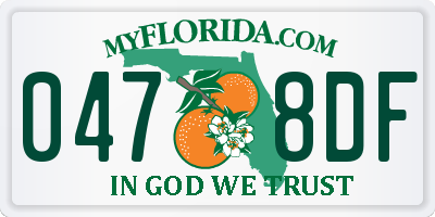 FL license plate 0478DF