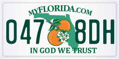 FL license plate 0478DH
