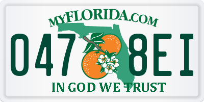 FL license plate 0478EI