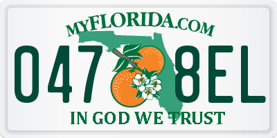 FL license plate 0478EL