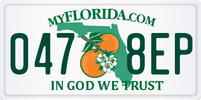 FL license plate 0478EP