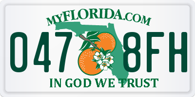 FL license plate 0478FH