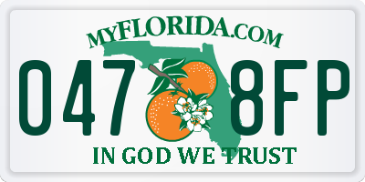 FL license plate 0478FP
