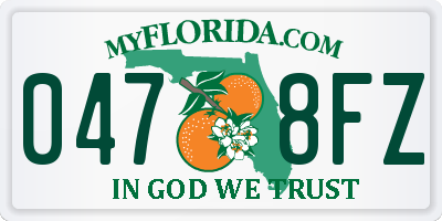 FL license plate 0478FZ