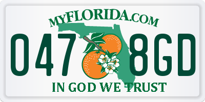 FL license plate 0478GD