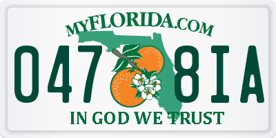 FL license plate 0478IA