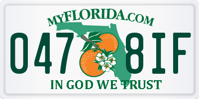 FL license plate 0478IF