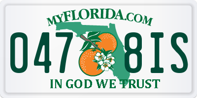 FL license plate 0478IS