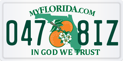 FL license plate 0478IZ